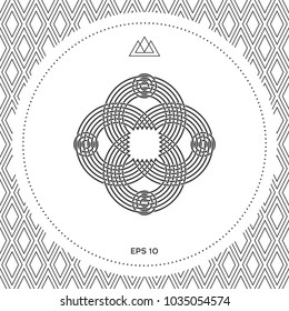 Traditional geometric oriental arabic pattern. Element for your design, logo