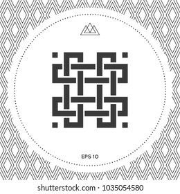 Traditional geometric oriental arabic pattern. Element for your design. Logotype