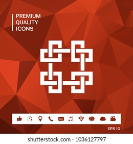 Traditional geometric oriental arabic pattern. Element for your design - Logo