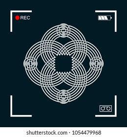 Traditional geometric oriental arabic pattern. Element for your design, logo