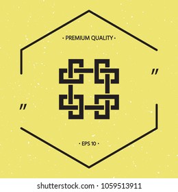 Traditional geometric oriental arabic pattern. Element for your design - Logo
