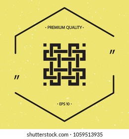 Traditional geometric oriental arabic pattern. Element for your design. Logotype