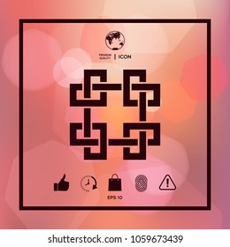 Traditional geometric oriental arabic pattern. Element for your design - Logo