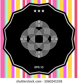 Traditional geometric oriental arabic pattern. Element for your design, logo