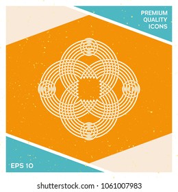 Traditional geometric oriental arabic pattern. Element for your design, logo
