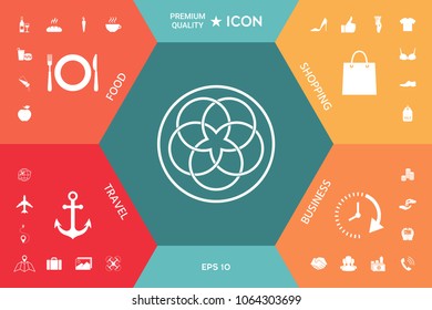 Traditional geometric oriental arabic pattern. Logo. Element for your design