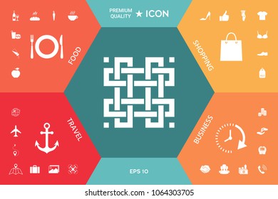 Traditional geometric oriental arabic pattern. Element for your design. Logotype Traditional geometric oriental arabic pattern. Element for your design. Logotype