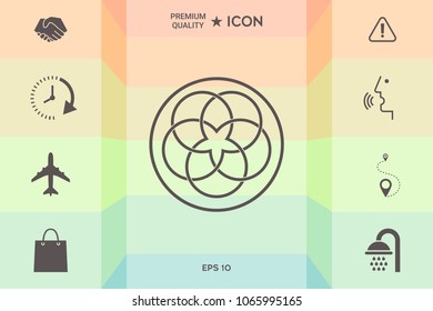 Traditional geometric oriental arabic pattern. Logo. Element for your design