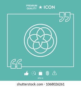 Traditional geometric oriental arabic pattern. Logo. Element for your design