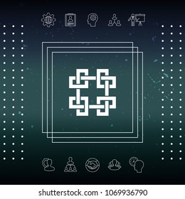 Traditional geometric oriental arabic pattern. Element for your design - Logo
