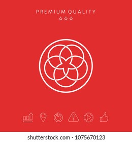 Traditional geometric oriental arabic pattern. Logo. Element for your design