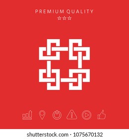 Traditional geometric oriental arabic pattern. Element for your design - Logo
