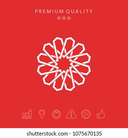 Traditional geometric oriental arabic pattern. Element for your design. Logo