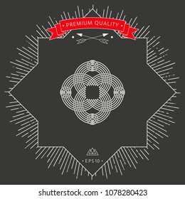 Traditional geometric oriental arabic pattern. Element for your design, logo