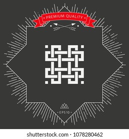 Traditional geometric oriental arabic pattern. Element for your design. Logotype
