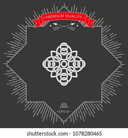 Traditional geometric oriental arabic pattern - Logo. Element for your design