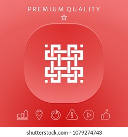 Traditional geometric oriental arabic pattern. Element for your design. Logotype