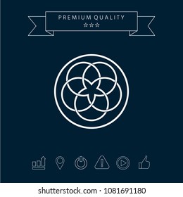 Traditional geometric oriental arabic pattern. Logo. Element for your design