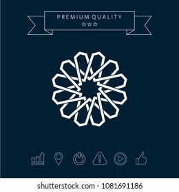 Traditional geometric oriental arabic pattern. Element for your design. Logo