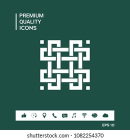 Traditional geometric oriental arabic pattern. Element for your design. Logotype