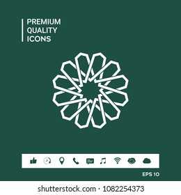 Traditional geometric oriental arabic pattern. Element for your design. Logo