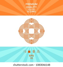 Traditional geometric oriental arabic pattern. Element for your design, logo