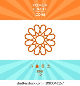 Traditional geometric oriental arabic pattern. Element for your design. Logo