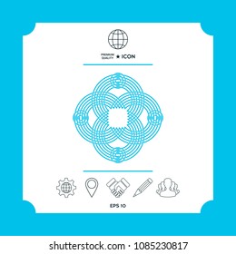 Traditional geometric oriental arabic pattern. Element for your design, logo