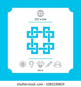Traditional geometric oriental arabic pattern. Element for your design - Logo