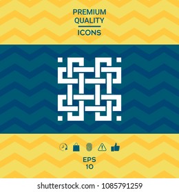 Traditional geometric oriental arabic pattern. Element for your design. Logotype