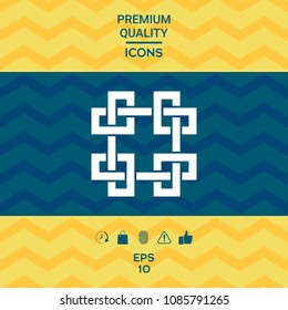 Traditional geometric oriental arabic pattern. Element for your design - Logo