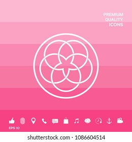 Traditional geometric oriental arabic pattern. Logo. Element for your design
