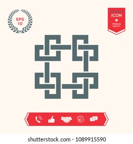 Traditional geometric oriental arabic pattern. Element for your design - Logo