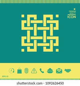 Traditional geometric oriental arabic pattern. Element for your design. Logotype