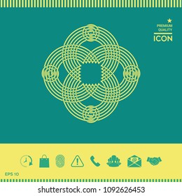 Traditional geometric oriental arabic pattern. Element for your design, logo