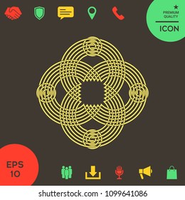 Traditional geometric oriental arabic pattern. Element for your design, logo