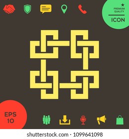 Traditional geometric oriental arabic pattern. Element for your design - Logo