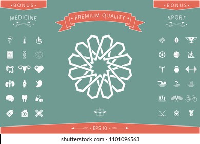 Traditional geometric oriental arabic pattern. Element for your design. Logo