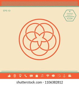 Traditional geometric oriental arabic pattern. Logo. Element for your design