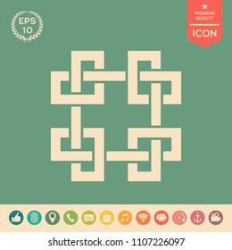 Traditional geometric oriental arabic pattern. Element for your design - Logo