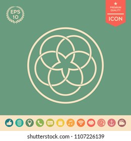 Traditional geometric oriental arabic pattern. Logo. Element for your design