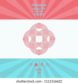Traditional geometric oriental arabic pattern. Element for your design, logo