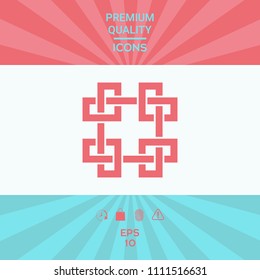Traditional geometric oriental arabic pattern. Element for your design - Logo