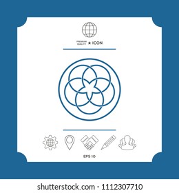Traditional geometric oriental arabic pattern. Logo. Element for your design