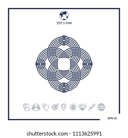 Traditional geometric oriental arabic pattern. Element for your design, logo