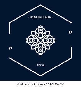Traditional geometric oriental arabic pattern - Logo. Element for your design