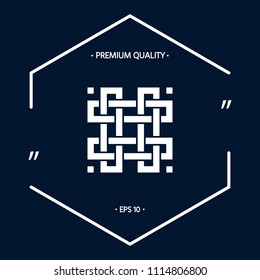 Traditional geometric oriental arabic pattern. Element for your design. Logotype