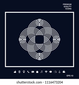 Traditional geometric oriental arabic pattern. Element for your design, logo