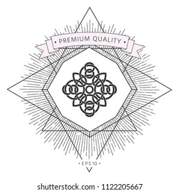 Traditional geometric oriental arabic pattern - Logo. Element for your design