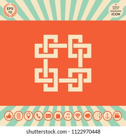 Traditional geometric oriental arabic pattern. Element for your design - Logo